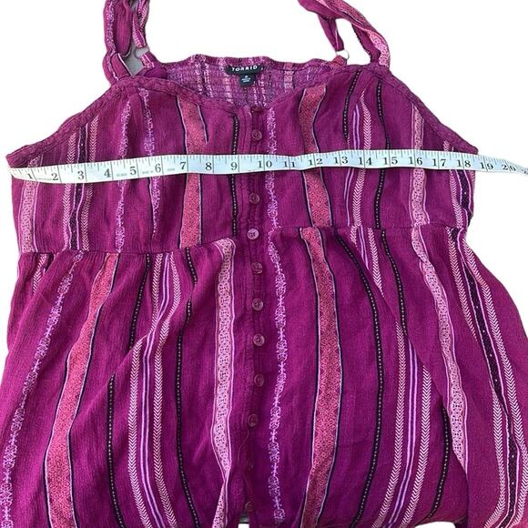 Torrid purple & pink sleeveless blouse size 2X - Picture 5 of 7